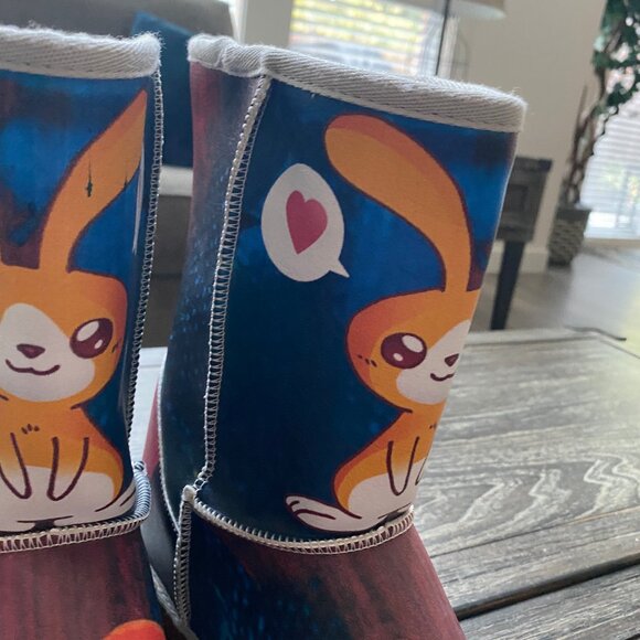 Cute Faux Leather Pull on Bunny Love Boots 38/7.5 NEW 😍 - Picture 6 of 8